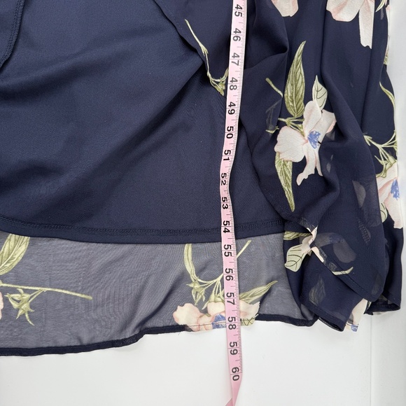 Lulus Dress Women Large Blue Floral Sleeveless Wrap Maxi Cottage Fairy Feminine - Picture 9 of 10